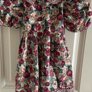 Flaw Vintage Rachel's Kids Floral Dress puff Sleeves Girls Party dress 6X